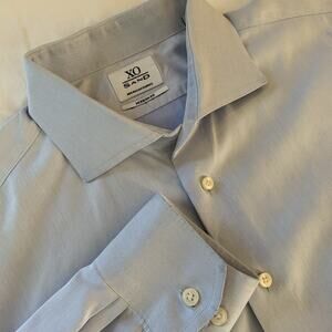 XO Sand Copenhagen Men’s Long Sleeve Button Down Light Blue Dress Shirt Sz 17.5